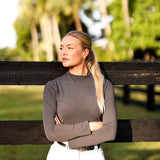 Alessia Perforated Sun Shirt Graphite