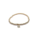 Gold Star Single Charm Bracelet
