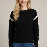 Whipstitch Crew Neck Sweater