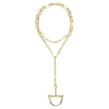 Long Chain Horsebit Necklace